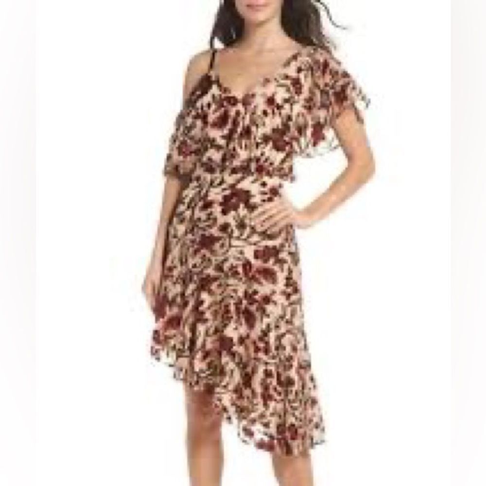 NORDSTROM ALI AND JAY DONT MIND IF I DO FLORAL ASYMMETRICAL DRESS SIZE XL - Picture 2 of 11